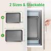 imageNutriChef 2Piece Baking Sheet Non Stick  Premium Carbon Steel Cookie Sheets for Baking  Large and Medium Baking Trays for Oven  BlackGray