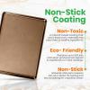 imageNutriChef 2Piece Nonstick XL Cookie Sheets for Baking  22quot x 16quot Carbon Steel Oven Extra Large Baking Sheet PFOA PFOS PTFE Free  Stackable ampamp Dishwasher Safe Gold