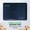 imageNutriChef 2Piece XL Mega Cookie Sheet Baking Pans Set  22quot x 16quot Extra Large Nonstick Carbon Steel Oven Baking Tray Pans Stackable Bakeware Black  NCLGBP16Blue Diamond
