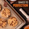 imageNutriChef 3Piece Nonstick Baking Pans Set  Thick Carbon Steel Oven Bake Trays  Includes XL Medium ampamp Small Sizes  Versatile Cookie Sheets for Baking ampamp Roasting Dishwasher Safe  GoldTrio Sets