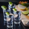 imageNutriChef 4 Pack Clear Shot Glasses  1 Oz Elegant Round Shot glass Set of 4  Stable Base Thermal Shock Resistant  For HotCold Drink Whiskey Vodka Tequila Shots Cordial Espresso4pack