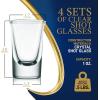 imageNutriChef 4 Pack Clear Shot Glasses  1 Oz Elegant Round Shot glass Set of 4  Stable Base Thermal Shock Resistant  For HotCold Drink Whiskey Vodka Tequila Shots Cordial Espresso4pack