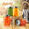imageNutriChef 4Pack 16 oz Mason Jars with Lids  Thick Glass Canning Jars with Stainless Steel Lids  Ideal for DIY Spices Meal Prep Overnight Oats Jelly Jam Honey Candles Crafts ampamp More4 Pack