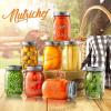 imageNutriChef 4Pack 16 oz Mason Jars with Lids  Thick Glass Canning Jars with Stainless Steel Lids  Ideal for DIY Spices Meal Prep Overnight Oats Jelly Jam Honey Candles Crafts ampamp More8 pack
