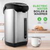 imageNutriChef 52 Qt Electric Water Kettle Quick Heating 5 Liter Digital Kettle with 5 Temperature Settings Safety Lock Stainless Steel 3 Dispensing Options Easy to Clean 846quot x 112quot x 165quot34 Quarts