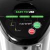 imageNutriChef 52 Qt Electric Water Kettle Quick Heating 5 Liter Digital Kettle with 5 Temperature Settings Safety Lock Stainless Steel 3 Dispensing Options Easy to Clean 846quot x 112quot x 165quot53 Quarts