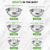 imageNutriChef 6Piece Premium Stainless Steel Mixing Bowls  Heavy Duty Stackable Nesting Bowls  Kitchen Essentials for Food Prep Marinating Mixing Salad  Dishwasher SafeMixing Bowls without Lids