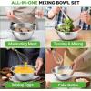imageNutriChef 6Piece Premium Stainless Steel Mixing Bowls  Heavy Duty Stackable Nesting Bowls  Kitchen Essentials for Food Prep Marinating Mixing Salad  Dishwasher SafeMixing Bowls without Lids
