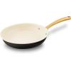 imageNutriChef 8 Small Fry Pan  Small Skillet Nonstick Frying Pan with Golden Titanium Coated Silicone Handle Ceramic Coating StainResistant And Easy To Clean Professional Home Cookware