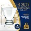 imageNutriChef 84oz Clear Martini Glasses 4 set of Heavy Base Hand Blown Elegant Stemless Cocktail Glassware for Whiskey Scotch Wine Liquor Gin and Mixed Drinks Dishwasher Safe2 pack