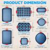 imageNutriChef 8Piece Nonstick Baking Pan Set  Premium Carbon Steel Bakeware w Silicone Handles  Includes Pizza Tray Loaf Pan 12Cup Muffin Pan RoundSquare Pans ampamp Cookie Sheet  Blue10Piece Set