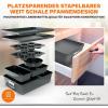 imageNutriChef 8Piece Nonstick Stackable Bakeware Set  PFOA PFOS PTFE Free Baking Pans Set wNonStick Coating 450F Oven Safe Round Cake Loaf Muffin WideSquare Pans Cookie Sheet GrayGray