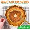 imageNutriChef 9Inch Cake Pan  Thick and Heavy Cast Aluminum Bakeware Cake Mold with 2 Layers of Nonstick Coating  Fluted Lines Design for Uniform Baking Up To 500 Degrees  Easy to Clean GoldFlow