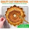 imageNutriChef 9Inch Cake Pan  Thick and Heavy Cast Aluminum Bakeware Cake Mold with 2 Layers of Nonstick Coating  Fluted Lines Design for Uniform Baking Up To 500 Degrees  Easy to Clean GoldFlower