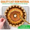 imageNutriChef 9Inch Cake Pan  Thick and Heavy Cast Aluminum Bakeware Cake Mold with 2 Layers of Nonstick Coating  Fluted Lines Design for Uniform Baking Up To 500 Degrees  Easy to Clean GoldLines