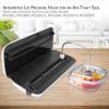 imageNutriChef Air Vacuum Seal Food Container  1 Liter Capacity Kitchen Reusable Airtight Food Saver Sealer Storage Box Canister Meal Prep Lunch Bread Cereal Keeps Food Fresh Tasty  PKVSCN1LContainer