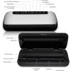 imageNutriChef Automatic Food Vacuum Sealer Machine  Electric Air Sealing Preserver with 5 Reusable Bags LED Controls HighPower Suction for Dry ampamp Moist Foods Stainless Steel HousingSilver