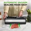 imageNutriChef Automatic Food Vacuum Sealer Machine  Electric Air Sealing Preserver with 5 Reusable Bags LED Controls HighPower Suction for Dry ampamp Moist Foods Stainless Steel HousingSilverBlack