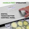 imageNutriChef Automatic Food Vacuum Sealer Machine  Electric Air Sealing Preserver with 5 Reusable Bags LED Controls HighPower Suction for Dry ampamp Moist Foods Stainless Steel HousingBlackSilverWhite