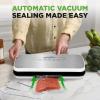 imageNutriChef Automatic Food Vacuum Sealer Machine  Electric Air Sealing Preserver with 5 Reusable Bags LED Controls HighPower Suction for Dry ampamp Moist Foods Stainless Steel HousingBlackSilverWhite