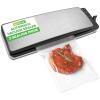 imageNutriChef Automatic Food Vacuum Sealer Machine  Electric Air Sealing Preserver with 5 Reusable Bags LED Controls HighPower Suction for Dry ampamp Moist Foods Stainless Steel HousingSilverBlack