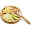 imageNutriChef Baby and Toddler plate  silicon suction 3 compartment Nontoxic Allnatural Bamboo Baby Food plate StarsLarge Pack of 2