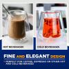 imageNutriChef DoubleWall Insulated Drinking Glasses  8 oz Set of 2 Mugs Insulated Tumblers for Hot or Cold Drinks Coffee Soda Cocktails and More  Microwave and Dishwasher Safe SweatFree Design