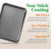 imageNutriChef NonStick Cookie Sheet Baking Pans 2Piece Oven Baking Trays w Superior Nonstick Coating  15quot x 11quot ampamp 13quot x 9quot Sizes for Convenient Roasting ampamp Baking  Dishwasher SafeGray