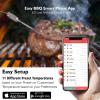 imageNutriChef PWIRBBQ90 Bluetooth Meat Thermometer Smart Wireless Kitchen Remote Instant Read BBQ Temperature Probe for Grill NormalStandard