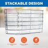 imageNutriChef Set of 8 Refrigerator Bins4 Wide and 4 Narrow Stackable Fridge Organizers for Freezer Kitchen Countertops CabinetsDesigned with Practical Carry Handles and Interior 8 containers Clear8Piece