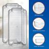 imageNutriChef Set of 8 Refrigerator Bins4 Wide and 4 Narrow Stackable Fridge Organizers for Freezer Kitchen Countertops CabinetsDesigned with Practical Carry Handles and Interior 8 containers Clear8Piece