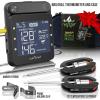 imageNutriChef Smart Bluetooth BBQ Grill Thermometer  Digital Display Stainless Dual Probes Safe to Leave in Outdoor Barbecue Meat Smoker  Wireless Remote Alert iOS Android Phone WiFi App  PWIRBBQ60Wifi