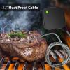 imageNutriChef Smart Bluetooth BBQ Grill Thermometer  Upgraded Stainless Probe Safe to Leave in Oven Outdoor Barbecue or Meat Smoker  Wireless Remote Alert iOS Android Phone WiFi App PWIRBBQ40