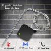 imageNutriChef Smart Bluetooth BBQ Thermometer  Upgraded Stainless Probe Safe to Leave in Grill Outdoor Barbecue or Meat Smoker  Wireless Remote Alert iOS Android Phone WiFi App  PWIRBBQ409