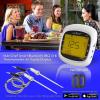 imageNutriChef Wireless Bluetooth BBQ Digital Thermometer  Upgraded Stainless Smart Dual Grill Probes w Remote Alert Safe to Use in Outdoor Barbecue Meat Smoker Works w iOS Android Phone  NutriChef
