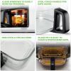 imageNutrichef 58 Quart Air Fryer  81 Preset Cook Modes  Transparent Fry Bowl for Best Cooking Results  Cook Shrimp Steak Fries Wings Chicken ampamp More  Precise Temperature Control ampamp Time  GreyWhite