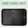 imageNutrichef Large Cookie Sheet Nonstick Gray Silicone Coating Easy Clean ampamp Durable Baking Sheet Commercial Grade Oven Pan Stackable Tray Design Dishwasher Safe PFOA PFOS PTFE Free 17quot x 115quot
