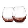 imageNutriChef 19 Ounce Stemless Wine Glasses For Red or White Wine Set of 4 For Party And Gifting Clear LeadFree and Ice Crack Design2 Glasses
