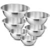imageNutriChef 6Piece Premium Stainless Steel Mixing Bowls  Heavy Duty Stackable Nesting Bowls  Kitchen Essentials for Food Prep Marinating Mixing Salad  Dishwasher SafeMixing Bowls without Lids