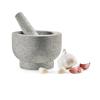 imageNutriChef 6quot Mortar and Pestle Set  Heavy Duty 100 Natural Unpolished Granite  Slip Resistant Molcajete Stone Bowl  Make Fresh Guacamole Salsa Crush Herbs ampamp Spices  2 Cup Capacity Gray