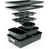 imageNutriChef 8Piece Nonstick Stackable Bakeware Set  PFOA PFOS PTFE Free Baking Pans Set wNonStick Coating 450F Oven Safe Round Cake Loaf Muffin WideSquare Pans Cookie Sheet GrayGray