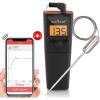 imageNutriChef PWIRBBQ90 Bluetooth Meat Thermometer Smart Wireless Kitchen Remote Instant Read BBQ Temperature Probe for Grill NormalStandard