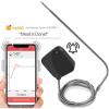 imageNutriChef Smart Bluetooth BBQ Grill Thermometer  Upgraded Stainless Probe Safe to Leave in Oven Outdoor Barbecue or Meat Smoker  Wireless Remote Alert iOS Android Phone WiFi App PWIRBBQ40