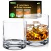 imageNutriChef Whiskey Glass Set of 2  10 Oz Old Fashioned Glasses for Scotch Cocktail Rum Vodka Cognac Liquor Unique Gifts for Men Bourbon Glasses for Home Bar PartiesSet of 2