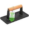 imageNutrichef Cast Iron Grill Press  HeavyDuty Griddle Press with Wooden Handle Speeds Up Cooking Time on Steak Burger Patty Meats Bacon Quesadillas ampamp More Leave an Attractive Mark on Any Meat
