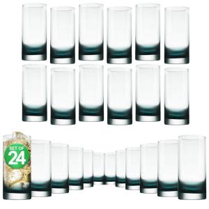 imageNutriChef 125oz Highball Glasses  4pc Tall Glass Set Water Glasses Drinking Glasses Bar Glassware And Cocktail Mixed Drinks Set Dishwasher Safe24 Glasses
