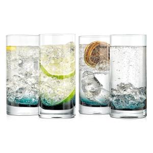 imageNutriChef 125oz Highball Glasses  4pc Tall Glass Set Water Glasses Drinking Glasses Bar Glassware And Cocktail Mixed Drinks Set Dishwasher Safe4 Glasses