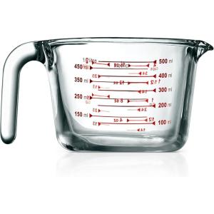 imageNutriChef 3 Pieces Measuring Cups  BPAFree Premium Heat Resistant Borosilicate Glass Measuring Cups w Handle Precise Measurement w Oz ampamp Ml Scale in 250ml 500ml ampamp 1000ml Microwave ampamp Oven Safe500 ml