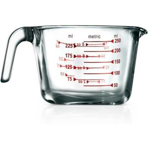 imageNutriChef 3 Pieces Measuring Cups  BPAFree Premium Heat Resistant Borosilicate Glass Measuring Cups w Handle Precise Measurement w Oz ampamp Ml Scale in 250ml 500ml ampamp 1000ml Microwave ampamp Oven Safe250 ml