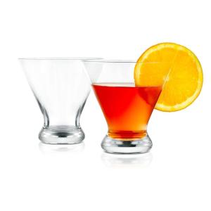 imageNutriChef 84oz Clear Martini Glasses 4 set of Heavy Base Hand Blown Elegant Stemless Cocktail Glassware for Whiskey Scotch Wine Liquor Gin and Mixed Drinks Dishwasher Safe2 pack